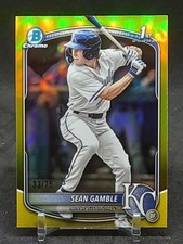 SEAN GAMBLE 2025 BOWMAN CHROME GOLD REFRACTOR 1ST #33/75 ROYALS QQ