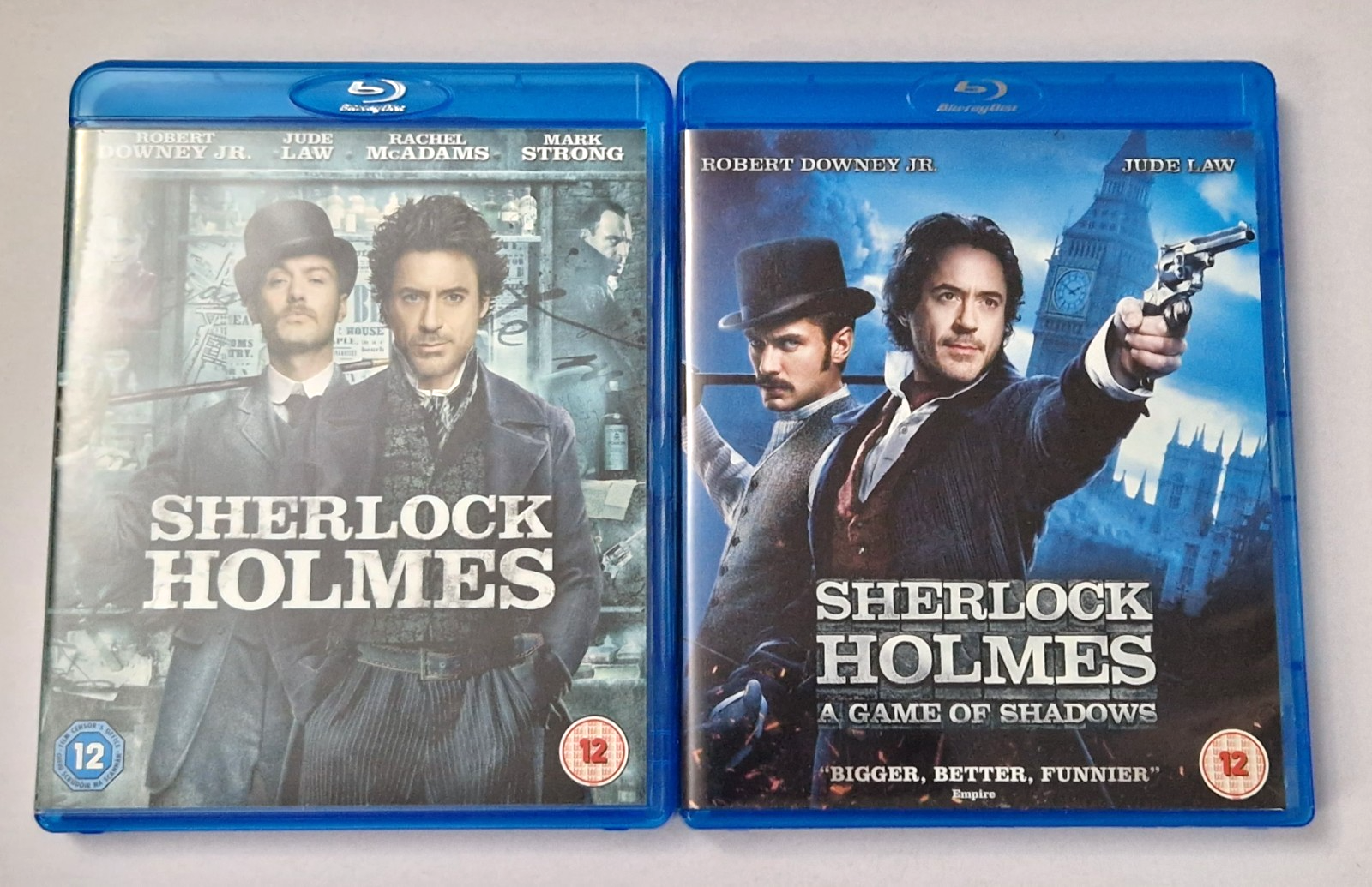 Sherlock Holmes 1 and 2 A Game of Shadows BLU RAY Two Film Bundle