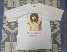 Vintage 90s The Doors Jim Morrison An American Poet Memorial T Shirt Sz L USA