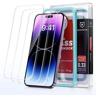iPhone 14 Pro Max Screen Protector 3 Pack 9H Tempered Glass Dynamic Island 6.7''