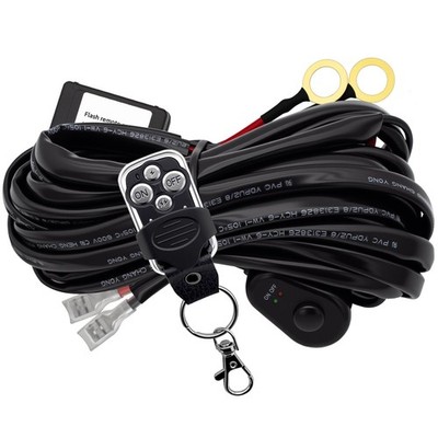 Driving Light Bar Remote Control Wiring Harness Kit 12AWG Cable Heavy Duty1Le...