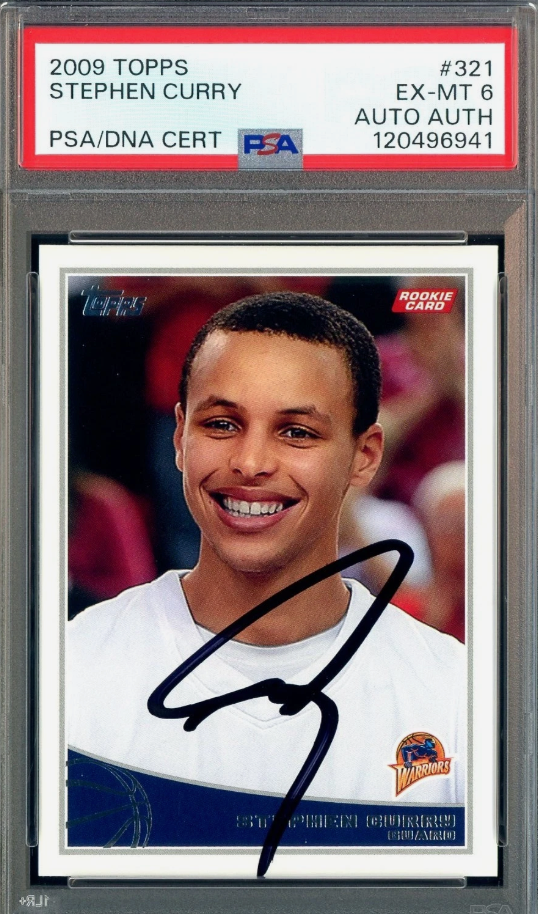 2009 Topps Stephen Curry #321 RC Rookie PSA 6 EX-MT PSA DNA On