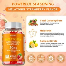 Melatonin Gummies 30mg -- Adults Extra Strength Melatonin,Improves Sleep Quality