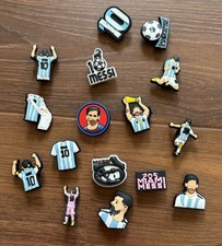 Set of 16 assorted soccer Lionel Messi #10 shoe charms-NEW in package
