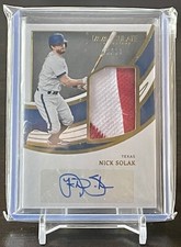 Nick Solak 2022 Panini Immaculate JSS-NS Jumbo Socks Signatures /49 Auto Rangers