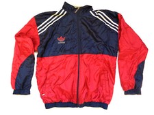 ADIDAS 80s 90s Tracksuit Retro Vintage Track Jacket Casual Classic Red M Medium