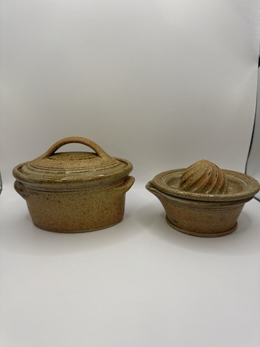 A. & J. Young Studio Pottery Kitchen Set – Lidded Casserole, Citrus Juicer - Picture 2 of 7