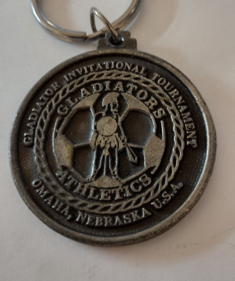 Gladiators Athletics Invitational Tournament Omaha Nebraska 2nd Place Keychain