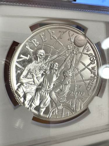 2020 P $1 Basketball Hall Of Fame Tip Off Releases NGC PF70 UCAM Colorized Coin - Picture 4 of 10