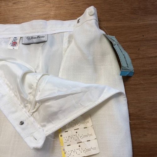 NEW vtg Evan Picone Cream Linen Look Straight Skirt 14 Union Made In USA - Picture 10 of 14