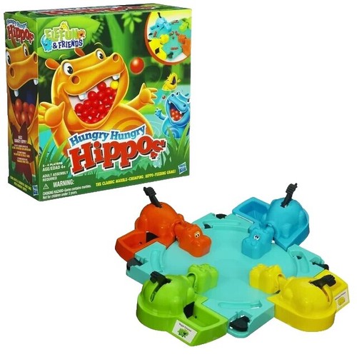 Hasbro Hungry Hungry Hippos Dino Edition – Brettspiel Für Kinder Ab 4 Jahren – Für 2–4 Spieler – Mit Dinosaurier-Figuren