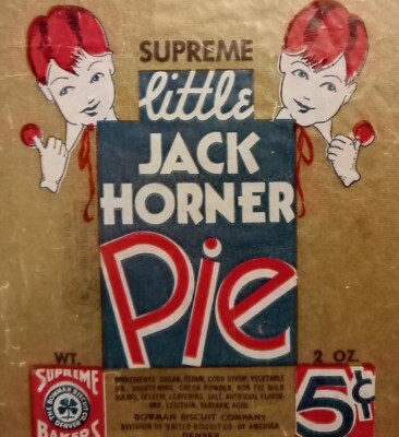Bowman Biscuit Company Supreme Bakers Little Jack Horner Pie 5 Cent Wrapper