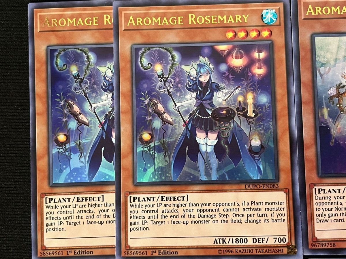 aromantic カード2種 YUGIOH AROMAGE DECK- AROMASERAPHY- AROMALILITH- JASMINE- ROSEMARY