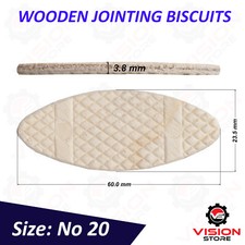 WOODEN JOINTING BISCUITS DOWELS No 20 GROOVE DEPTH