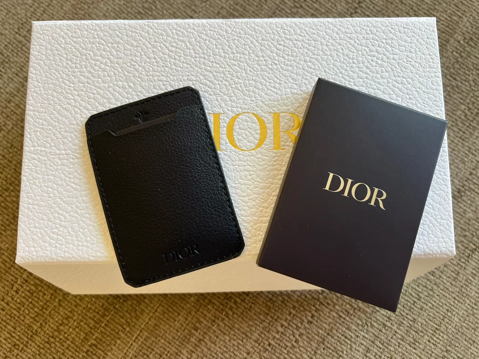 Porte Carte Smartphone Dior avec Coffret Cadeau Dior Blanc