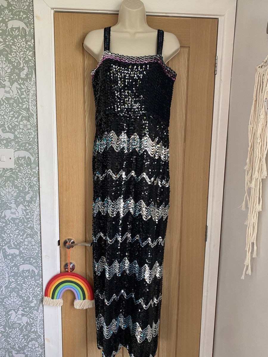 Stunning 70s Sparkle Sequin Party Cocktail Dress Disco Studio 54 Vibes  Bernshaw