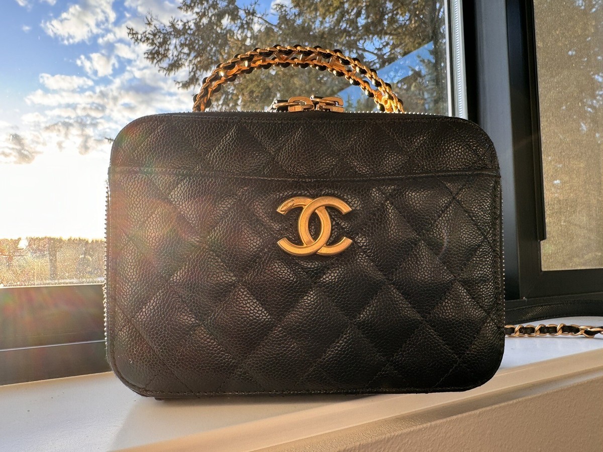 Chanel Vanity Case Medium Camera Bag with Top Handle (Rare find