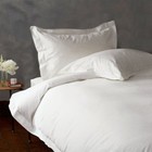 KING WHITE SOLID 3 PIECES DUVET COVER SET 1000 THREAD COUNT 100% EGYPTIAN COTTON