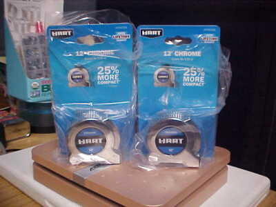 Two Hart Gen 2 twelve foot Chrome Tape Measure