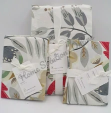 Pottery Barn Jolly Bird Percale Queen Duvet Cover w/ 2 Standard Shams #9275J