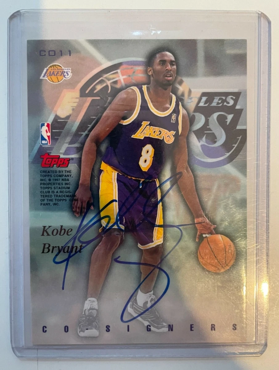 1997 Topps Stadium Club Co-Signers Auto Kobe Bryant Joe Smith On Card Autographs