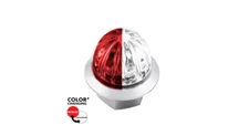4 LED 3/4" MINI WATERMELON RED/WHITE LIGHT WITH CLEAR LENS (CLEARANCE/MARKER)