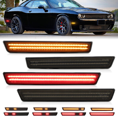 Seitenmarkierungsleuchten Für 15-23 Dodge Challenger Stoßstange Vorne Hinten x4