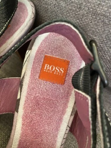 Zapatos de salón Hugo Boss de cuero negros con cordones negros ligeramente usados talla 36 Italia US 6 Foto 3 de 4