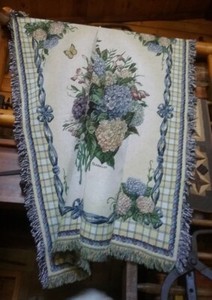 Lena Liu - Hydrangea Bouquet -  Tapestry Throw   50" x 70"