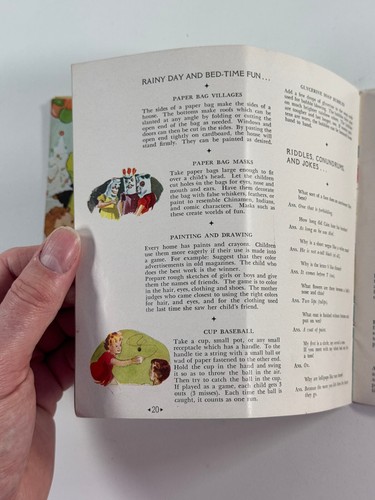 vtg 1935 Childrens Party Book Halloween Christmas Santa Claus - Picture 8 of 9