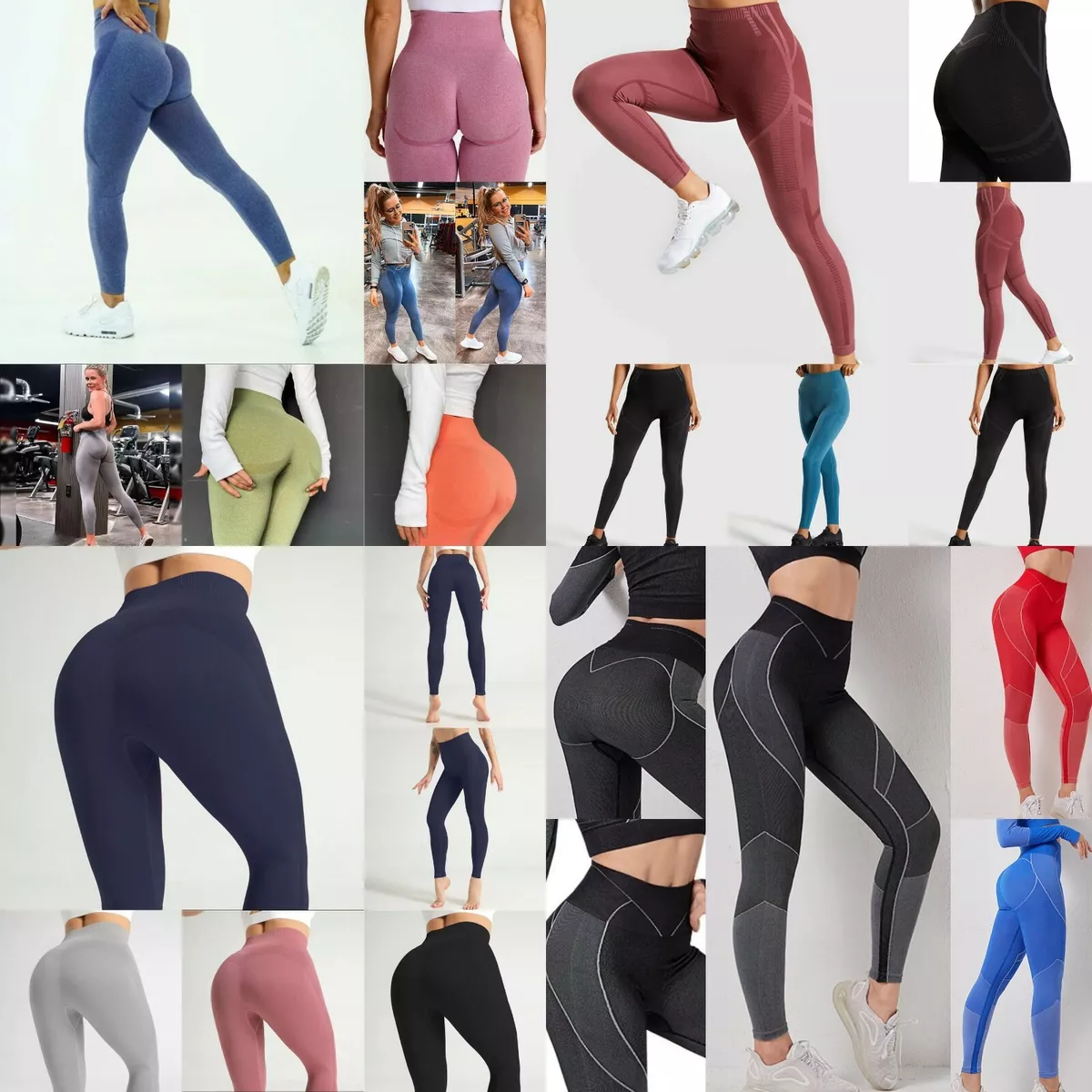 Women Quality Hyperflex Butt Lift High Waist Yoga Pants Gym Contour Leggings  UK