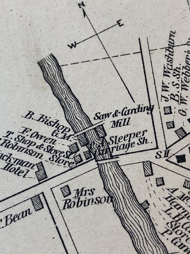 Mapa de Roe & Colby Maine 1877, Sherman Village, Smyrna ~ Propietarios listados - Imagen 6 de 9