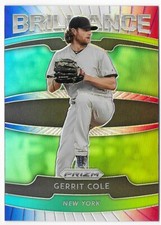Gerrit Cole 2020 Panini Prizm Brilliance Red White & Blue #B-2 Yankees Parallel