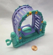 Fisher Price Little People SWING TRELLIS FENCE Flowers PURPLE ARBOR Park 