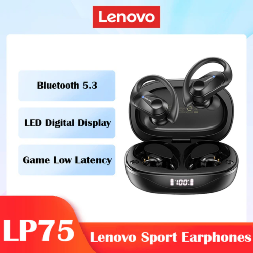 New  LP75 TWS Sports Earphones Bluetooth 5.3 Wireless Headphones Waterproof Hifi - Afbeelding 1 van 10