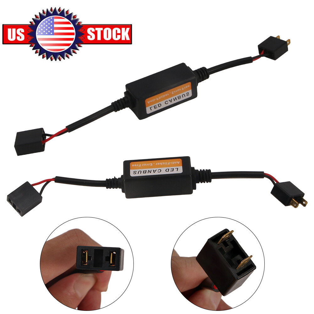 1 Pair H7 LED Headlight Decoder Canbus Anti Flicker Resistor Canceller