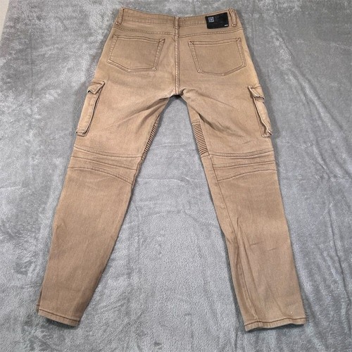 LIRA CRTV/SCTY Men's Jeans Size 32 Skinny Fit Khaki Skater Biker Cargo - Picture 5 of 11