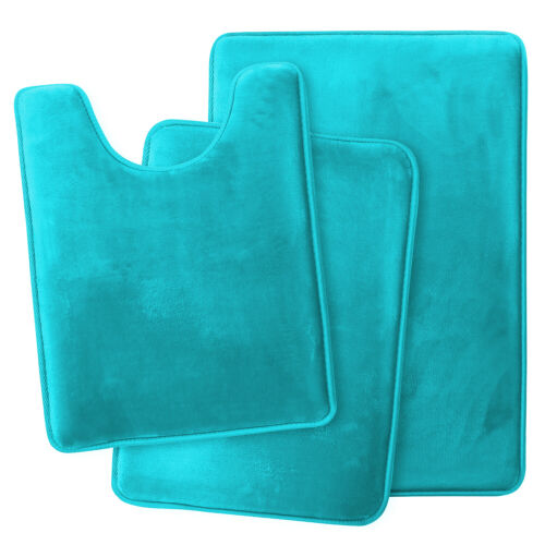 3PC Bathroom Rug Memory Foam Bath Mat Set - Small Large and Contour Bath Rugs - Picture 8 of 175