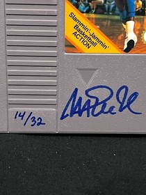 MAGIC JOHNSON LAKERS SIGNED AUTOGRAPH NES NINTENDO FAST BREAK GAME 14/32 PSA/DNA