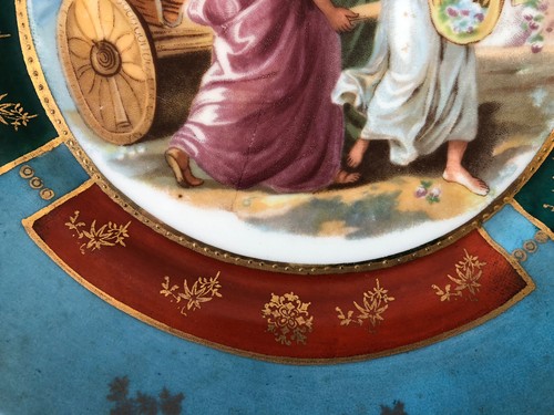 Porzellan Teller handbemalt Royal Wien 19. Jahrhundert - Bild 7 von 9