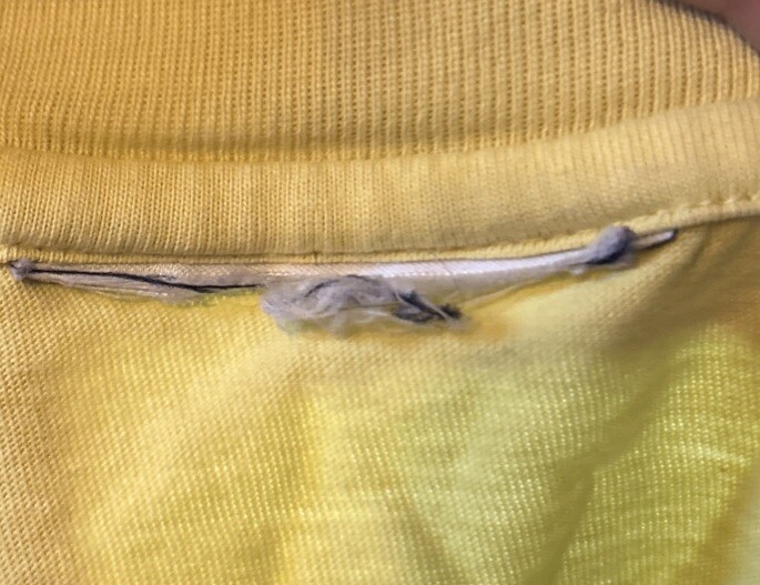 T shirt Fila uomo taglia L Skylar girocollo logo ricamato gialla senza etichette