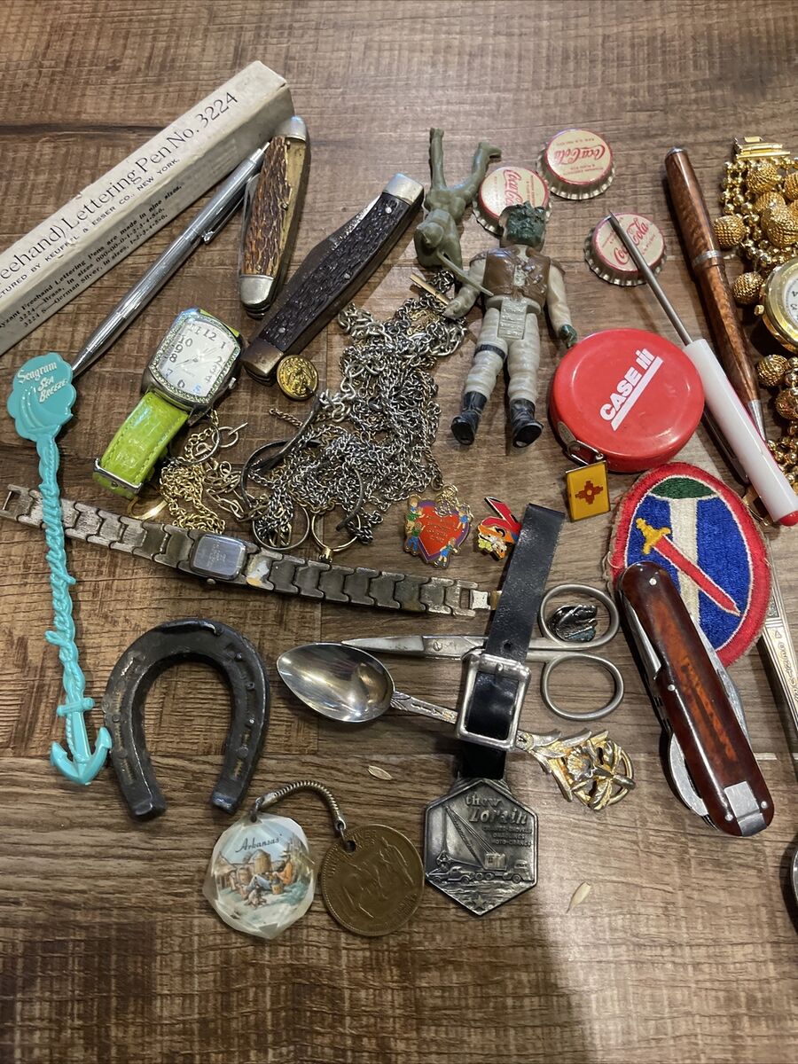 Vintage Junk Drawer Lot Coins Estate Mix Trinkets Vintage Junk Drawer Lot Coins Estate Mix Trinkets