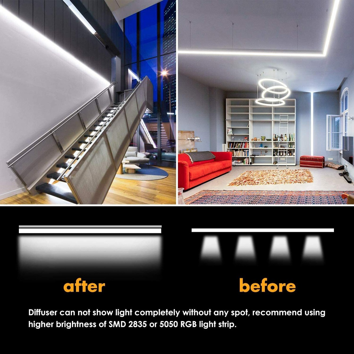 Led Strip Ceiling Diffuser | Shelly Lighting