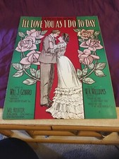 Spartiti musicali vintage - Ti amerò come faccio oggi, 1906 Genaro/Williams