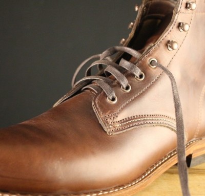 flat Waxed BROWN Boot LACES 63