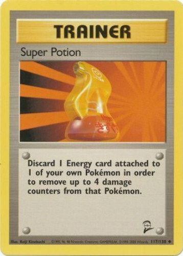 Pokemon Card - Base 2 Set 117/130 - SUPER POTION (uncommon) - NM