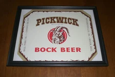 PICKWICK BOCK BEER FRAMED PRINT 