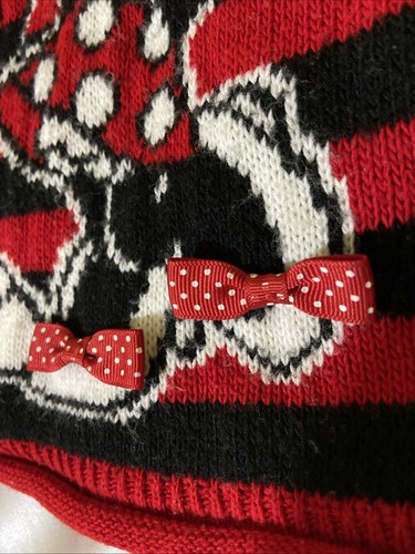 Vintage Mickey's Stuff Mickey Mouse & Minnie Walt Disney Co. Knit Sweater w/Bows - Picture 8 of 10