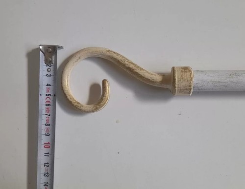 Terminale finale 2 pezzi per bastone Tenda in ferro battuto 20 mm avorio oro - Foto 3 di 4
