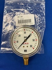 NTT 2-1/2" 60 PSI Pressure Gauge 1/4" NPT Made in USA